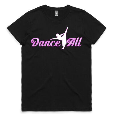 Dance 4 All - Womens Pink Logo T-Shirt Thumbnail
