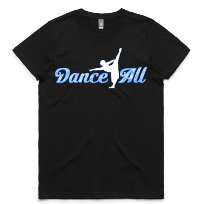Dance 4 All - Womens Blue Logo T-Shirt Thumbnail