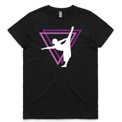 Dance 4 All - Womens Pink Silhouette T-Shirt Thumbnail