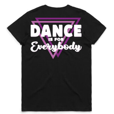 Dance 4 All - Womens Pink Dance is for everybody T-Shirt Thumbnail
