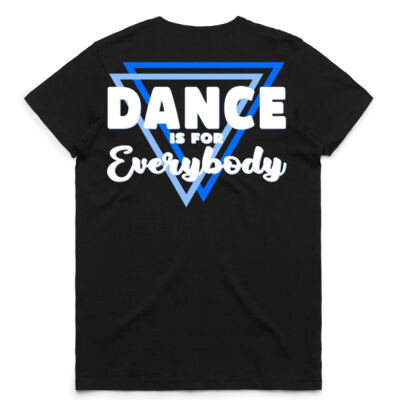 Dance 4 All - Womens Blue Dance is for everybody T-Shirt Thumbnail